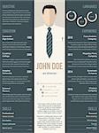 Modern resume cv curriculum vitae template design with business suit