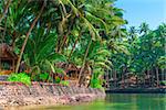 beautiful place with the aboriginal tropical wooden bungalows