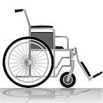 Medical equipment and tools. Wheelchair for people with disabilities. The illustration on a white background.