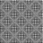 Seamless polka dot pattern with optical 3D effect. Vector art.