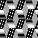 Seamless geometric op art pattern. Lines texture. Vector art.
