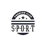 Classic Sport Premium Club  Black And White Vintage Design Isolated On White Background Vector Print