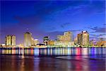 New Orleans, Louisiana, USA skyline on the Mississippi River.