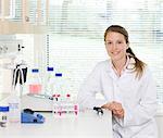 Researcher working in laboratory