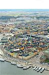 Stockholm cityscape, aerial view