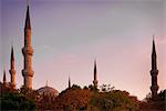Blue mosque at sunset