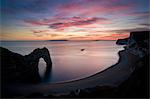 Rock formation on rural beach