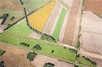 Aerial view of fields, Welzow, Brandenburg, Germany