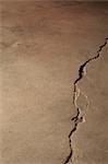 Cracked concrete