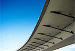 Bridge against blue sky, low angle view