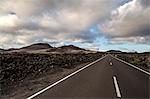 Straight road to horizon, Timanfaya National Park, Lanzarote, Canary Islands