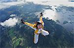 A female parachute jumper, Sweden.