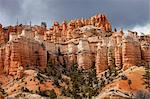 View of majestic rock formations