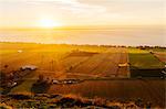 Rural landscape at sunset