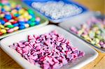 Various sweets on plates