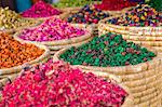 Herbs for sale in a stall in the Place Djemaa el Fna in the medina of Marrakech, Morocco, North Africa, Africa