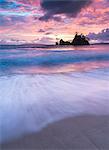 Pungapunga Island at Whangapoua Beach at sunrise, Coromandel Peninsula, North Island, New Zealand, Pacific