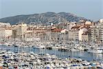 The old port of Marseille (Vieux Port) in Marseille, Bouches-du-Rhone, Provence, France, Mediterranean, Europe