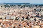 Cityscape skyline view over the city of Nice, Alpes Maritimes, Provence, Cote d'Azur, French Riviera, France, Europe