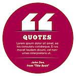 Quote blank template on red background. Vector illustration