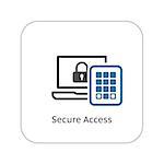 Secure Access Icon. Flat Design. Business Concept Isolated Illustration.