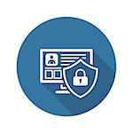 Private Security Protection Icon. Flat Design. Business Concept Isolated Illustration.