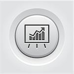 Business Analytics Icon. Grey Button Design. Business Concept