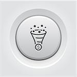 Conversion Rate Optimisation Icon. Business Concept. Grey Button Design