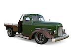 Old restored pickup. Pick-up in the style of hot rod. 3d illustration