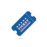 Vector Vintage Ticket Icon on white background