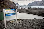 Information sign, Skaftafell National Park, Iceland