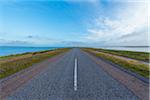 Country Road on Headland, Thy National park, Agger, North Jutland, Denmark