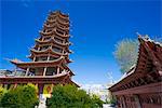 Mu-pagoda(Muta) of Wanshou temple, City of Zhangye, Gansu Province, Hexi corridor, silk road,  PRC