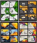 Business Infohraphics Presentation Templates on abstract polygonal backgrounds