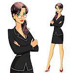A woman in a business suit. Secretary, manager, lawyer, accountant or clerk.