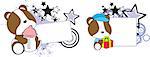 sweet baby hamster cartoon set in  vector format