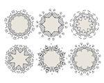 Set of ornamental frames for your design, vector illustration