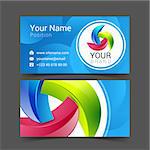 vector abstract bright business card banner design templates.