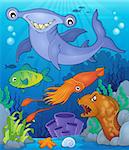 Ocean fauna topic image 7 - eps10 vector illustration.