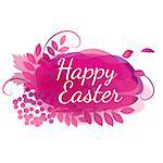 vector pink floral watercolor letters for easter