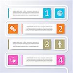 Colorful modern options banners infographic vector design template