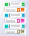 Colorful modern timeline infographic vector design template