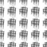 Vector hand drawn seamless brush strokes grid pattern