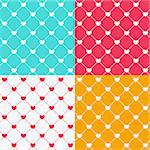 Romantic Seamless Pattern Background Vector Illustration EPS10