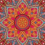 Abstract Tribal vintage ethnic seamless pattern ornamental. Floral doodle doily mandala frame