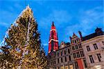 Christmas on Grote Markt in Antwerp. Antwerp,  Flemish Region, Belgium
