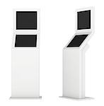 information kiosk. Information terminal. interactive kiosk on white background.