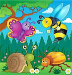 Spring animals and insect theme image 4 - eps10 vector illustration.