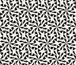 Vector Seamless Black and White Geometric Star Lattice Pattern Abstract Background