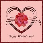 Happy Mother day colorful background. Vector illustration.